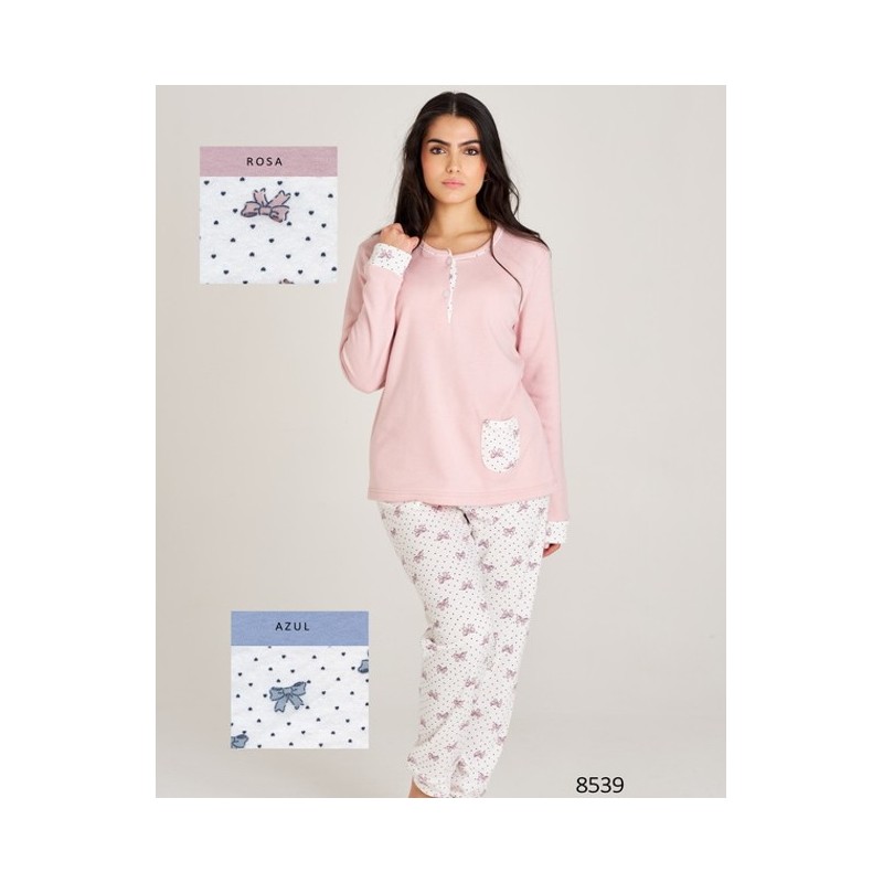 8539 RUIPEREZ 4XL PIJAMA MUJER LAZOS CORAZONES