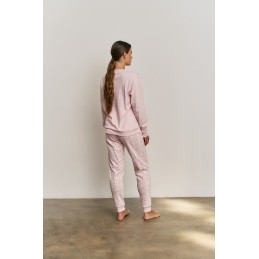 N21843 PROMISE PIJAMA MUJER 3 PIEZAS RAYAS LOVE