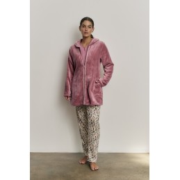 N21863 PROMISE PIJAMA MUJER 3 PIEZAS PANTALON FLORAL