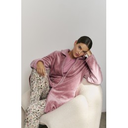 N21863 PROMISE PIJAMA MUJER 3 PIEZAS PANTALON FLORAL