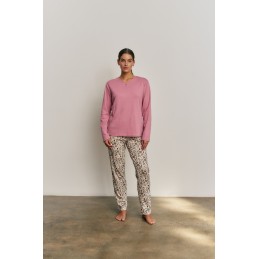 N21863 PROMISE PIJAMA MUJER 3 PIEZAS PANTALON FLORAL