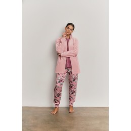 N22123 PROMISE PIJAMA MUJER 3 PIEZAS PANTALON FLORAL