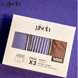 2 10217B GISELA PACK-3 BOXER HOMBRE COMBINADOS
