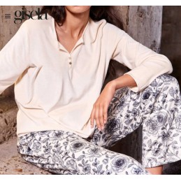2 20432S GISELA PIJAMA MUJER PANTALON ESTAMPADO