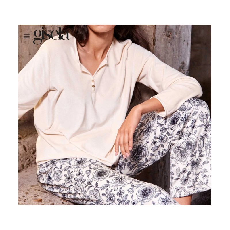 2 20432S GISELA PIJAMA MUJER PANTALON ESTAMPADO