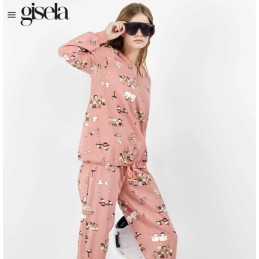2 20456S GISELA PIJAMA MUJER SNOOPY