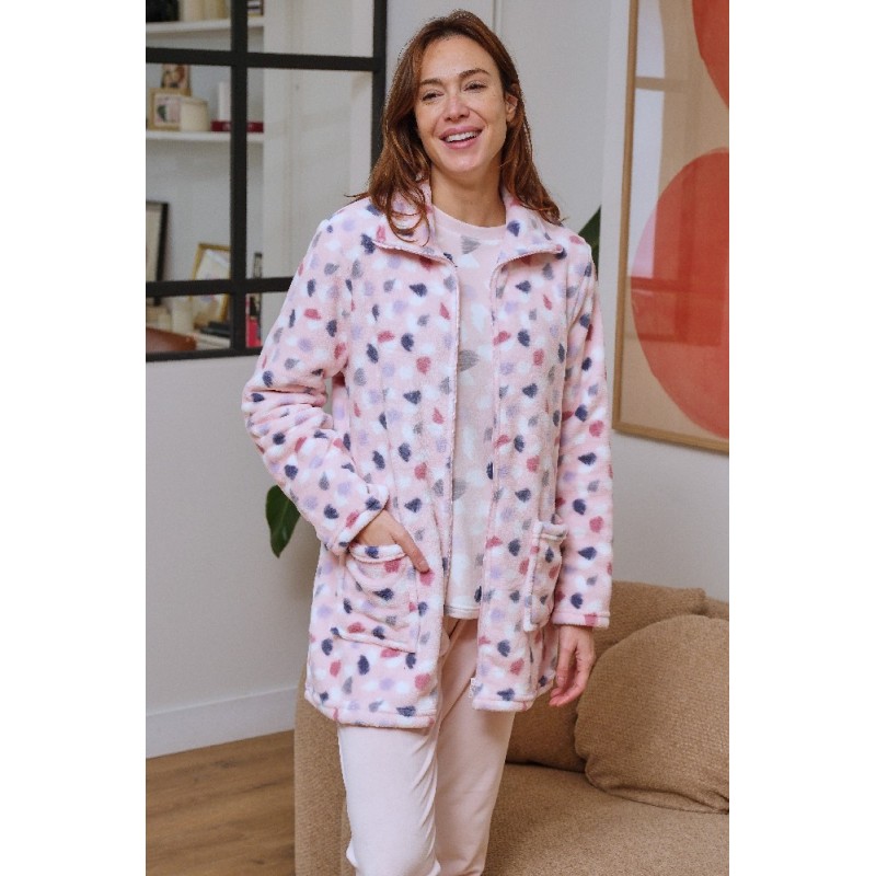 268605CR MUSLHER BATA MUJER CORALINA PINCELADAS