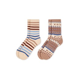 002 BEIGE 0215037 SOXLAND PACK-2 CALCETIN MUJER NORDICO SUPER SOFT