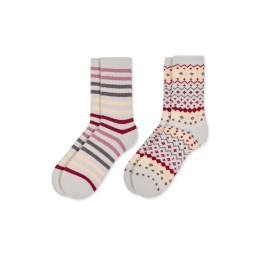 001 GRIS 0215037 SOXLAND PACK-2 CALCETIN MUJER NORDICO SUPER SOFT