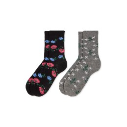 0215026 SOXLAND PACK-2 CALCETIN MUJER PAJAROS FLORES
