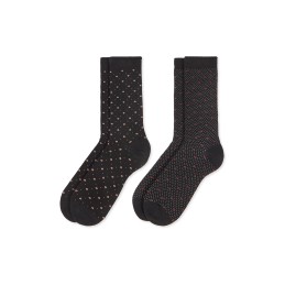 001 NEGRO 0215001 SOXLAND PACK-2 CALCETIN HOMBRE ALGODON FANTASIA
