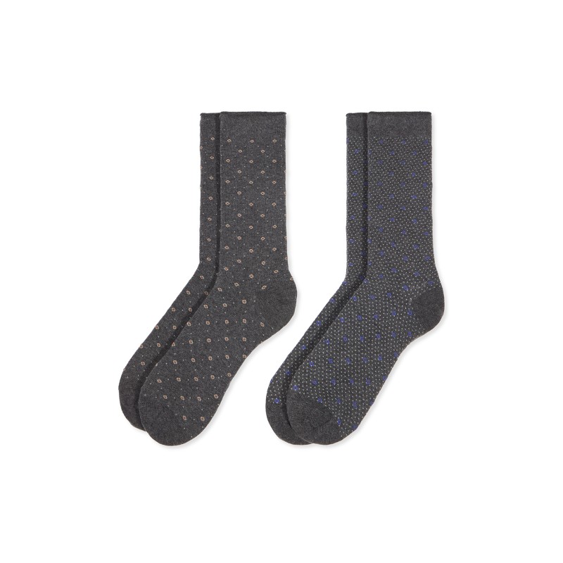 002 GRIS 0215001 SOXLAND PACK-2 CALCETIN HOMBRE ALGODON FANTASIA