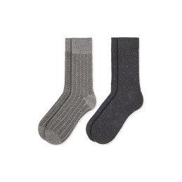 002 GRIS 0215002 SOXLAND PACK-2 CALCETIN HOMBRE ALGODON FANTASIA