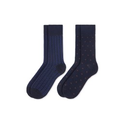 003 MARINO 0215002 SOXLAND PACK-2 CALCETIN HOMBRE ALGODON FANTASIA