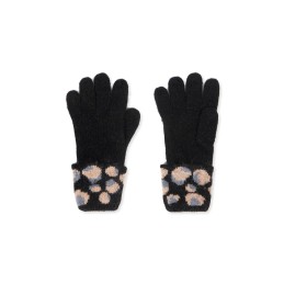 001 NEGRO 14102 SOXLAND GUANTE MUJER TRICOT PUÑO ANIMAL PRINT