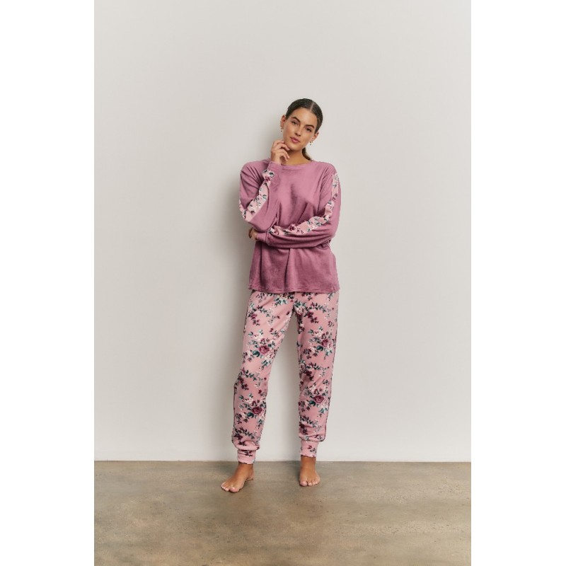 N22122 PROMISE PIJAMA MUJER PANTALON FLORAL