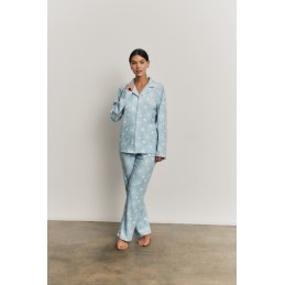 N22132 PROMISE PIJAMA MUJER ABIERTO ESTRELLAS