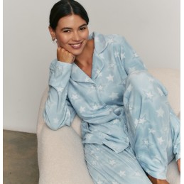 N22132 PROMISE PIJAMA MUJER ABIERTO ESTRELLAS