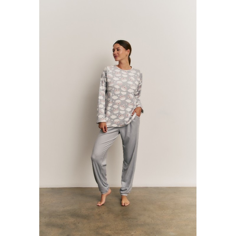 N22162 PROMISE PIJAMA MUJER SPANDEX OVEJITAS