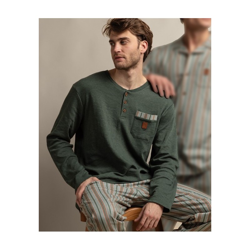 64806 ADMAS PIJAMA HOMBRE PANTALON RAYAS