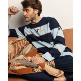64809 ADMAS PIJAMA HOMBRE RAYAS