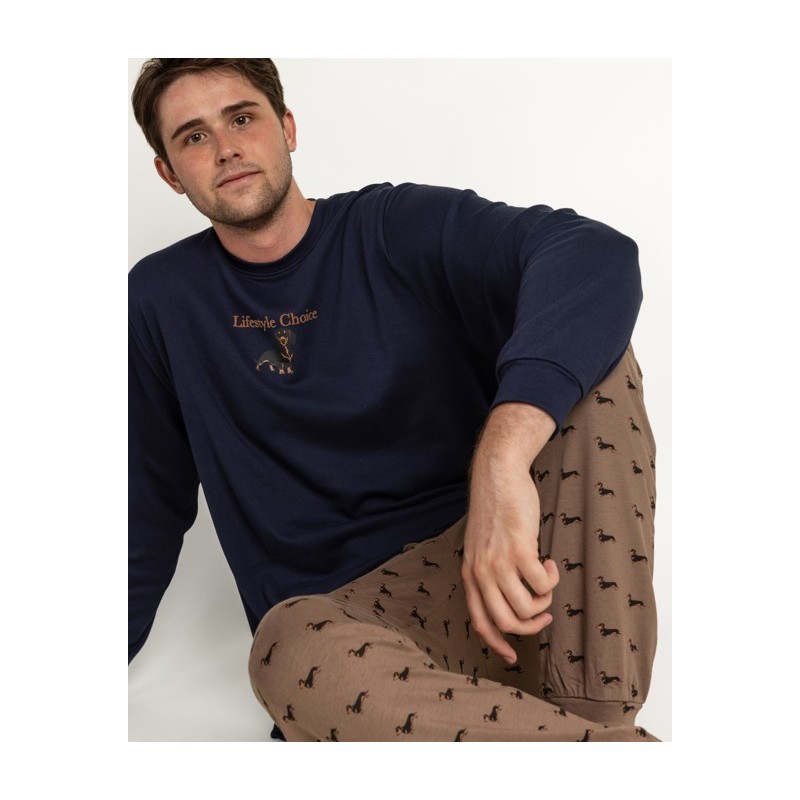 64808 ADMAS PIJAMA HOMBRE LIFESTYLE CHOICE PERRITOS