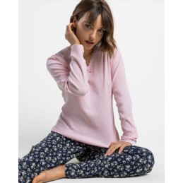 64621 ADMAS PIJAMA MUJER PICO ENCAJE