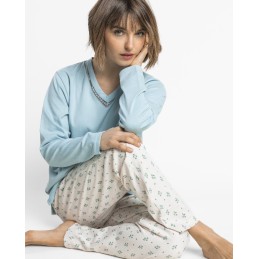 64618 ADMAS PIJAMA MUJER PICO ENTREDOS