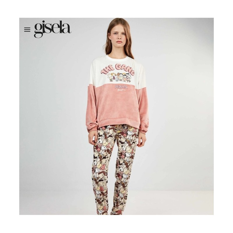 2 20455S GISELA PIJAMA MUJER SNOOPY