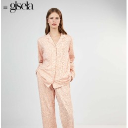 2 20485S GISELA PIJAMA MUJER CAMISERO ANIMAL PRINT