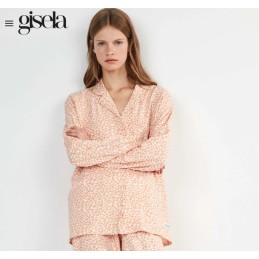 2 20485S GISELA PIJAMA MUJER CAMISERO ANIMAL PRINT