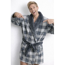 1080-C LIN M-2XL BATA HOMBRE CORTA CUADROS