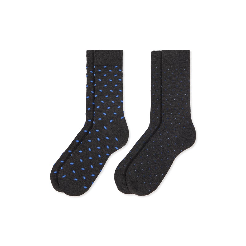 002 GRIS 0215008 SOXLAND PACK-2 CALCETIN HOMBRE BAMBOO FANTASIA