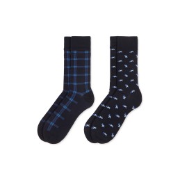 003 MARINO 0215009 SOXLAND PACK-2 CALCETIN HOMBRE BAMBOO FANTASIA