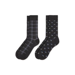 002 GRIS 0215009 SOXLAND PACK-2 CALCETIN HOMBRE BAMBOO FANTASIA