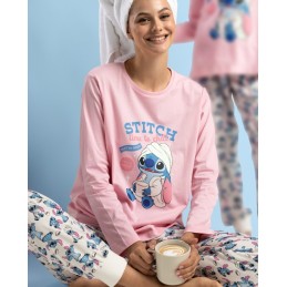 64316 LILO  STITCH  PIJAMA MUJER STITCH TIME TO CHILL