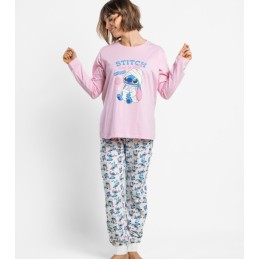 64316 LILO  STITCH  PIJAMA MUJER STITCH TIME TO CHILL