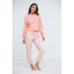 6619 LIN PIJAMA MUJER BOLSILLO ANIMAL PRINT