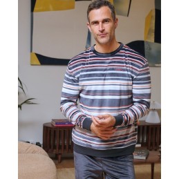 265612 MUSLHER PIJAMA HOMBRE SPANDEX RAYAS
