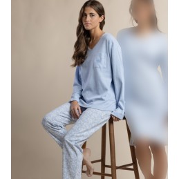 64631 ADMAS PIJAMA MUJER PICO ENCAJE