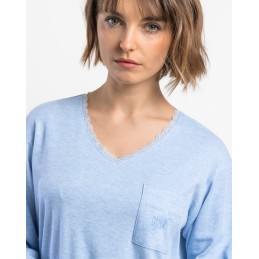 64631 ADMAS PIJAMA MUJER PICO ENCAJE