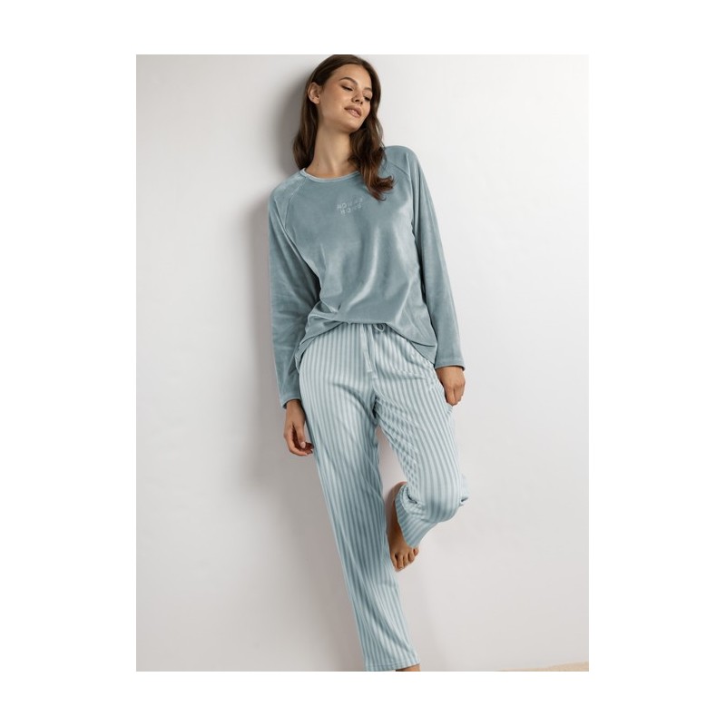 64687 ADMAS PIJAMA MUJER SPANDEX BORDADO