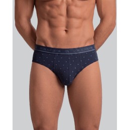 PS738 DON ALGODON PACK-2 SLIP HOMBRE FANTASIA GOMA VISTA VerdeMarino Foto