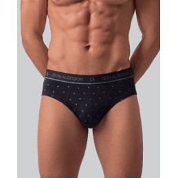 PS738 DON ALGODON PACK-2 SLIP HOMBRE FANTASIA GOMA VISTA MARINONEGRO Foto