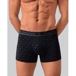 PB738 DON ALGODON PACK-2 BOXER HOMBRE FANTASIA GOMA VISTA MARINONEGRO Foto