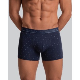 PB738 DON ALGODON PACK-2 BOXER HOMBRE FANTASIA GOMA VISTA VerdeMarino Foto