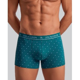 PB738 DON ALGODON PACK-2 BOXER HOMBRE FANTASIA GOMA VISTA NEGROVERDE Foto
