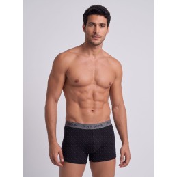 PB04 DON ALGODON PACK-2 BOXER HOMBRE FANTASIA GOMA VISTA VERDENEGRO Foto