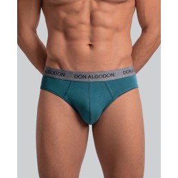 VERDE/NEGRO PS04 DON ALGODON PACK-2 SLIP HOMBRE FANTASIA GOMA VISTA