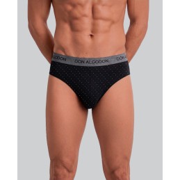 PS04 DON ALGODON PACK-2 SLIP HOMBRE FANTASIA GOMA VISTA VERDENEGRO Foto